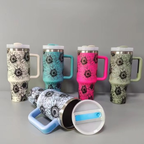 Locustsub Chinese Warehouse Mixed color 40oz sunflower tumbler 20pcs/case