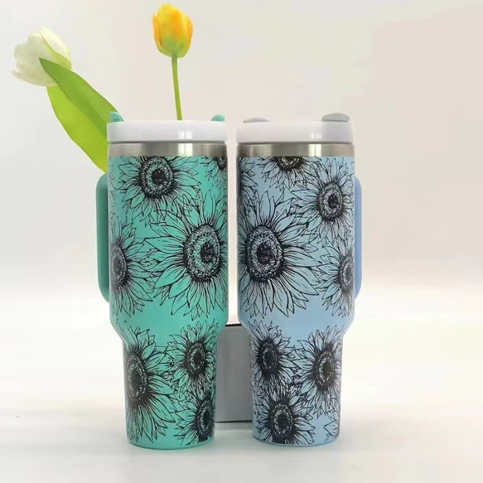 Locustsub Chinese Warehouse Mixed color 40oz sunflower tumbler 20pcs/case
