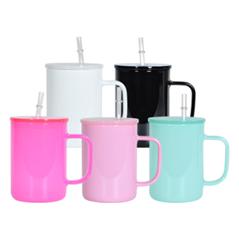 Locustsub US warehouse 17oz sublimation Macaron mixed 5 colors glass mugs 25pcs/case