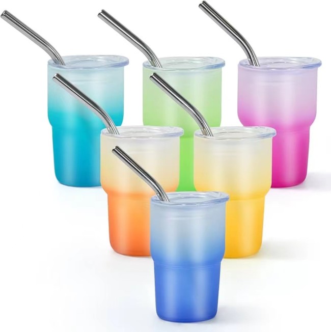 Locustsub  US Warehouse 3oz subliamtion shot glass cups with gradient colors60pcs/case