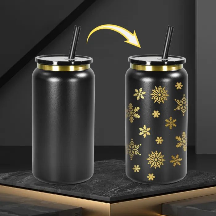 Locustsub 16oz powder coated stianless steel cups with gold rims(non sub)