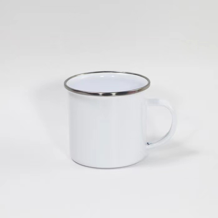 Locustsub china warehouse 12oz sublimation enamel mug with white box packing 36pcs a case