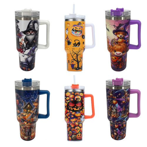 Locustsub US Warehouse 40oz Powder Coated tumbler for Hallowmas,12pcs/case