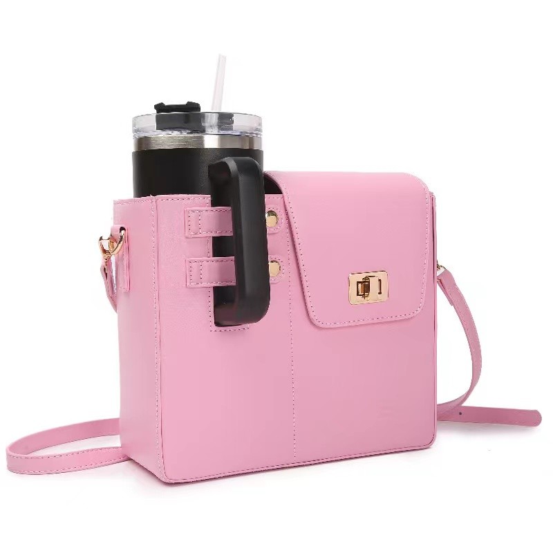 Locustsub China Warehouse pu leather tumbler cup holder purse