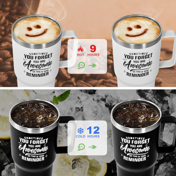 Sichuan Locust USA Warehouse Christmas Gifts for Women Coffee Mug Insulated Tumbler with Handle 20oz,1pcs/pack