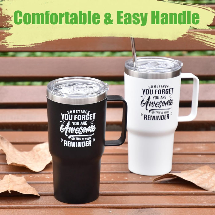 Sichuan Locust USA Warehouse Christmas Gifts for Women Coffee Mug Insulated Tumbler with Handle 20oz,1pcs/pack