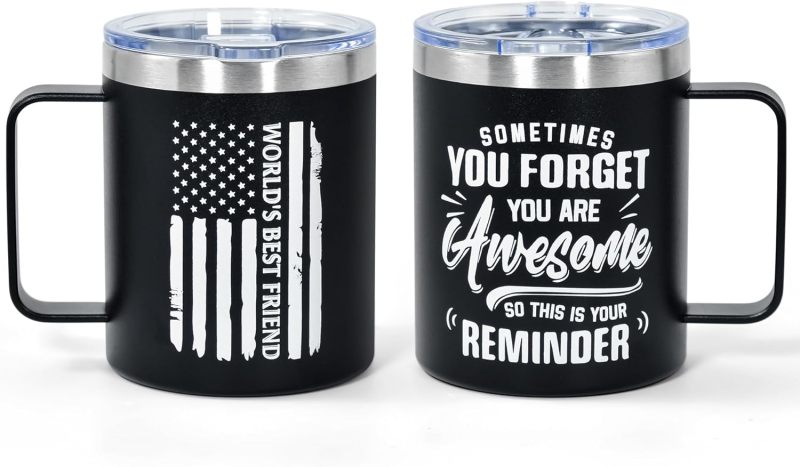 Locustsub US warehouse 12 OZ/16OZ Coffee Mug, Thank You Gifts for Dad, Husband, Friends,Coworker on Fathers Day Birthday Insulated Coffee Cup 