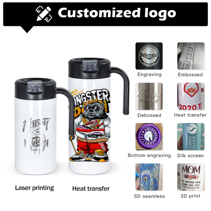 Locustsub Chinese Warehouse 12oz/15oz/20oz Sublimation Tumbler With Handle,25pcs/case
