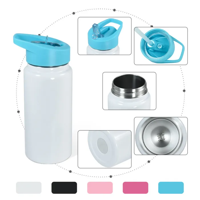 Locustsub US warehouse 14oz Mix Color Sublimation Blanks Kids Water Bottle,25pcs/case