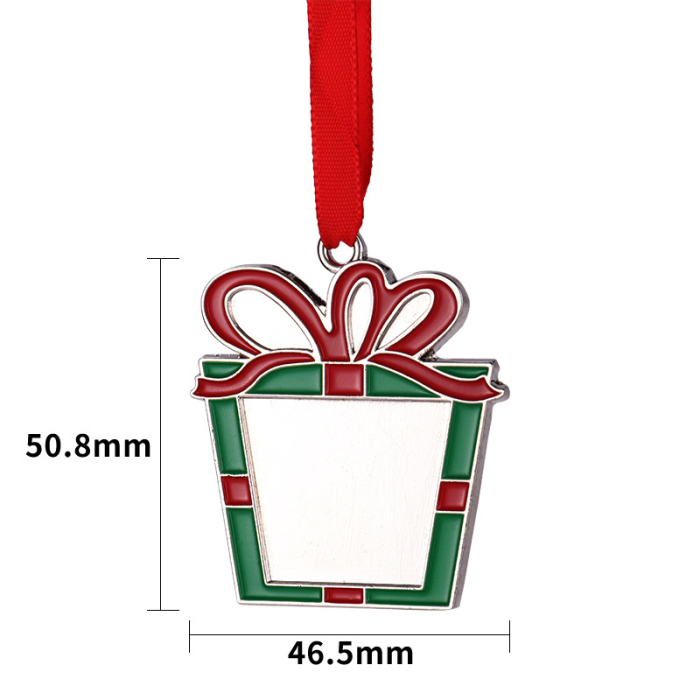 Locustsub Sublimation Zinc Alloy Metal Christmas Pendant Ornaments,50pcs/case