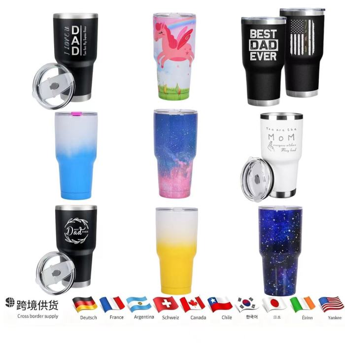 Locustsub China Warehouse 30oz Powder Curved Coated Tumbler 25pcs/case