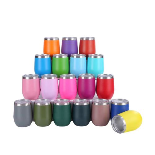 Locustsub Chinese warehouse 12oz powder coated wine tumbler 25pcs/case