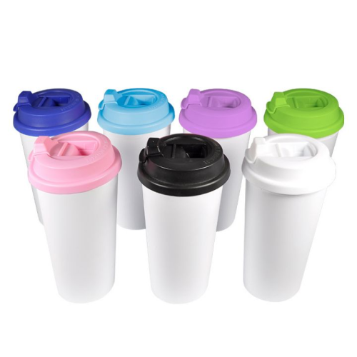 Locustsub China Warehosue 16oz Double Wall Sublimation Plastic Coffee Mugs,24pcs/case