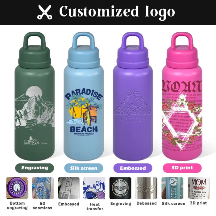 Locustsub China Warehouse 26oz powder coated water bottle with press auto opening lid 20pcs/case