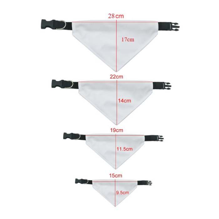 Locustsub Sublimation Pet Triangle Towel ChokerDrool Collar ,50pcs/case