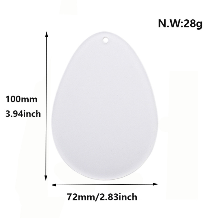 Locustsub Sublimation Acrylic Easter Shape Pendant,50pcs/case