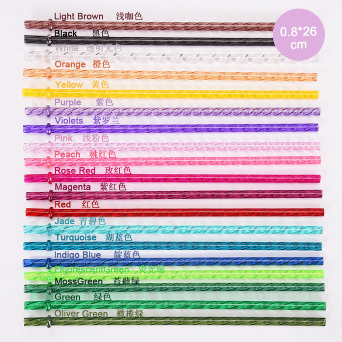 Locustsub Colorful TRITAN Recycled Straw With Buckles Fot Tumbler,100pcs/case
