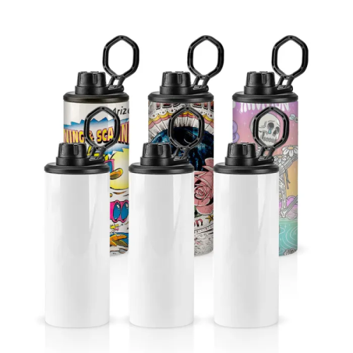 Locustsub 15oz Sublimation Straight Skinny Flat Edge Tumblers With Dual Lids,25pcs/case