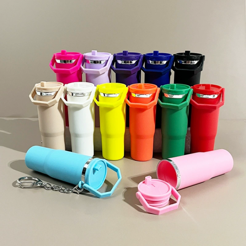 Locustsub Chinese Warehouse Mix Mini Color Mini Mug Chapstick Keychain,50pcs/case