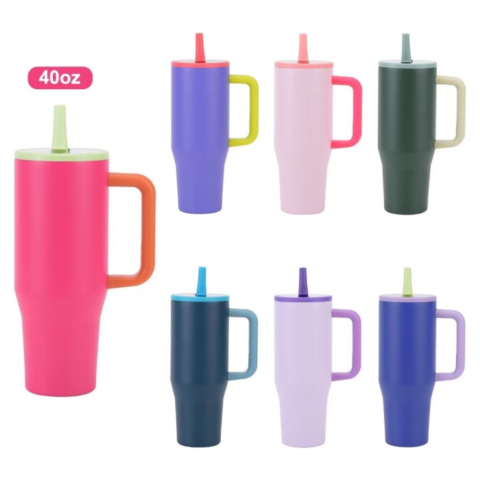 Locustsub China Warehouse 40oz Powder Coated tumbler with mixed colors 20pcs/case(New Colors)
