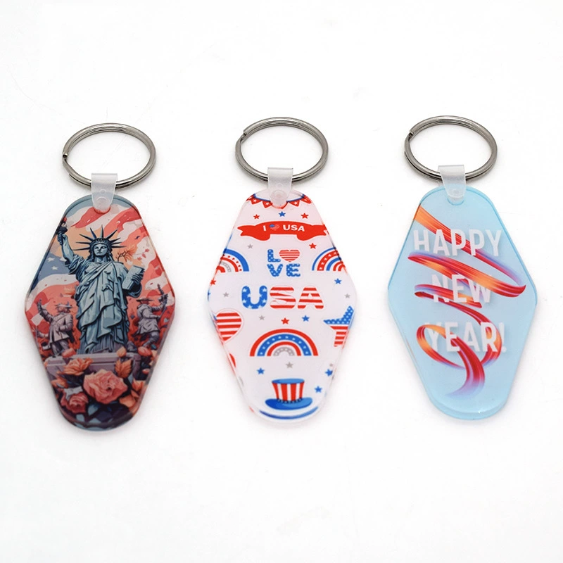 Locustsub Sublimation Single Side Motel Key Acrylic Keychain,50pcs/case