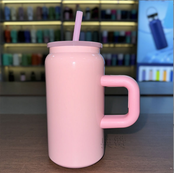 Locustsub China Warehouse 16oz Sublimation Colorful Stainless Steel Can With Handle,25pcs/case