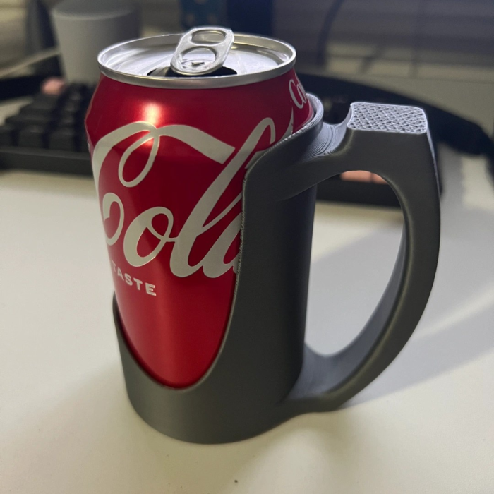 Locustsub 3D Printed Ergonomic Grip Reusable 12oz Skinny Slim Can Holder With Handle,20pcs/case