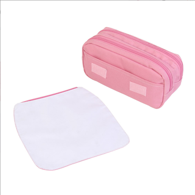 Locustsub Mix Color Sublimation Double Layer Cosmetic Pencil Holder Bag,25pcs/case