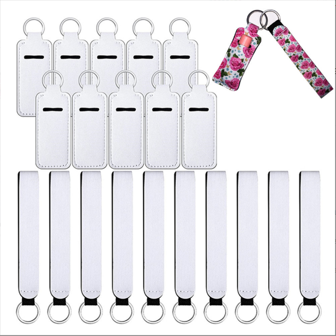 Locustsub Sublimation Neoprene Chapstick Holder Keychain,100pcs/case
