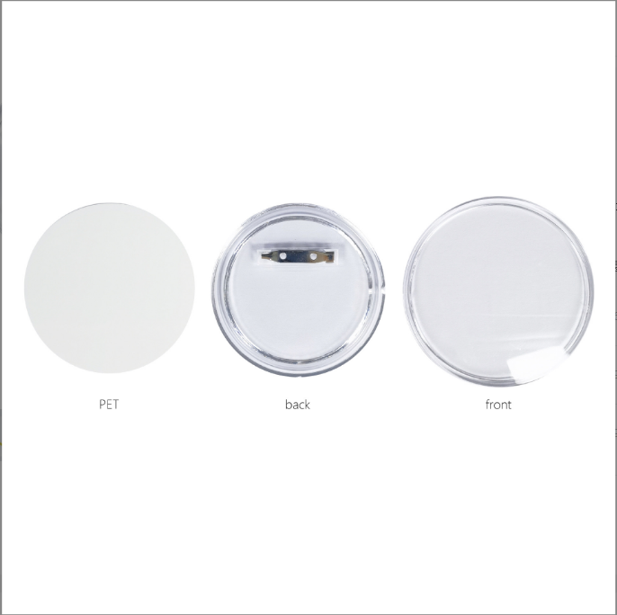 Locustsub Double Sublimation PET Acrylic Gift Brooch Badge,50pcs/case