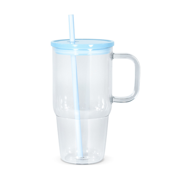 Locustsub US Warehouse BPA Free 20oz Plastic Cups With Handle Mixed Colors Lids,25pcs/case