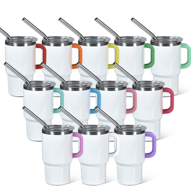 Locustsub US Warehouse 3oz Sublimation Mini Mug Cups With Colorful Handle,48pcs/case