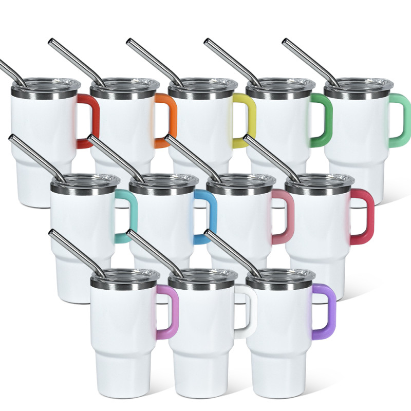 Locustsub US Warehouse 3oz Sublimation Mini Mug Cups With Colorful Handle,48pcs/case