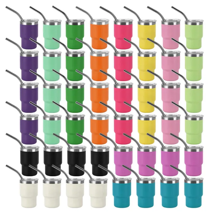 Locustsub US Warehouse 3oz powder coated mini Cup(not for sublimation),48pcs/case