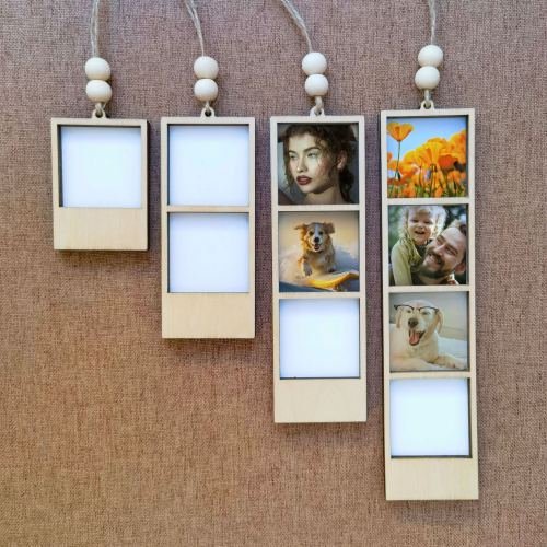 Locustsub Sublimation Wooden Photo Frame Hanging Diy Souvenir Christmas Decoration,25pcs/case