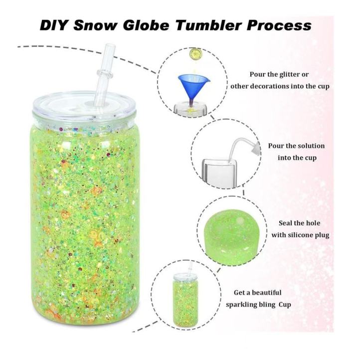Locustsub China Warehouse 16oz plastic Snow globe ,50pcs/case