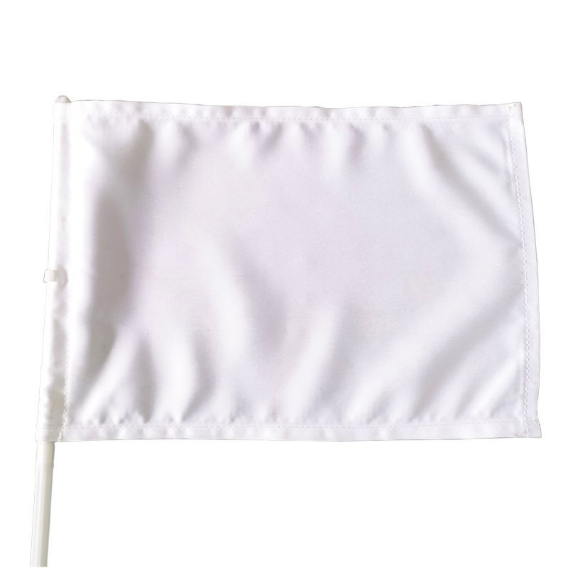 Sichuan Locust Polyster 18*12inch Solid White Sublimation Car Clips Window Flag,25pcs/case