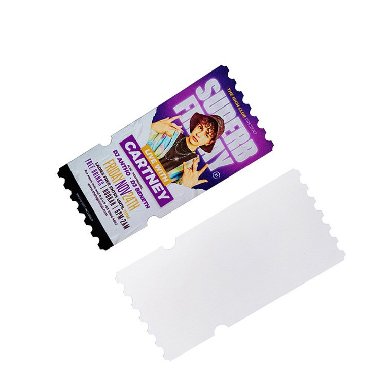 Locustsub CHINA Warehouse Sublimation PET Ticket for Concert Commemoration,100pcs/case