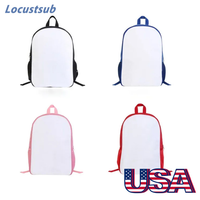 LocustsubUS Warehouse Mix color 17 inches sublimation backpack mixed color 20pcs/case(each color 5pcs)