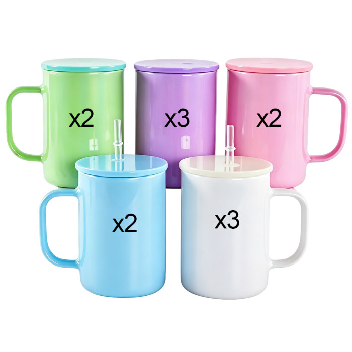 Locustsub US Warehouse 17oz subliamtion rainbow shimmer glass cups 12pcs/case