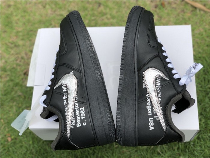Authentic 2018 Off White x Moma Air Force 1 One Low Black