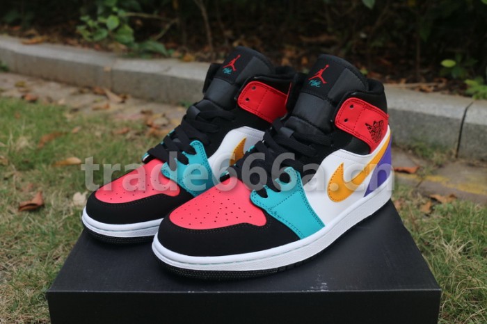 Authentic Air Jordan 1 Mid Multicolor