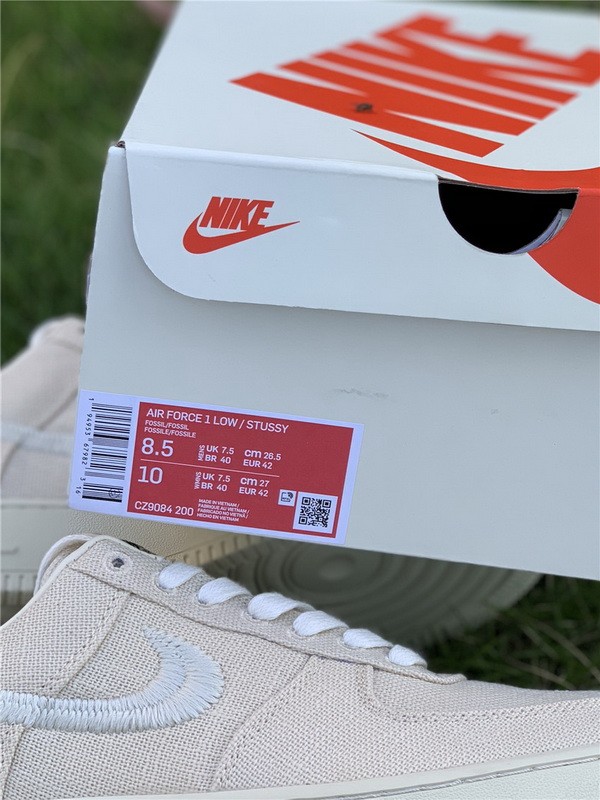 Authentic Stussy x Nike Air Force 1 Low “Fossil Stone”
