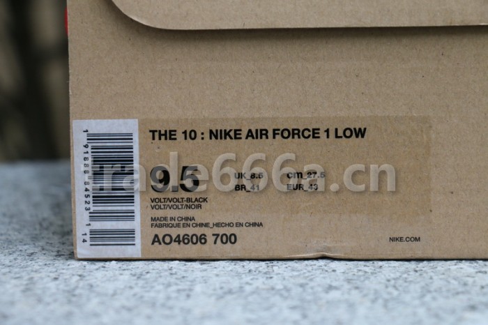 Authentic OFF-WHITE x Nike Air Force 1 “Volt”