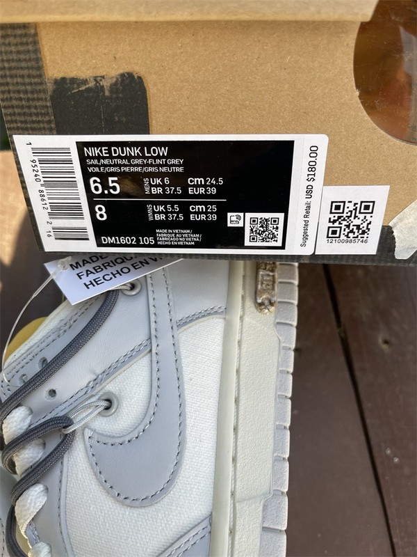 Authentic OFF-WHITE x Nike Dunk Low “The 50” DM1602 105