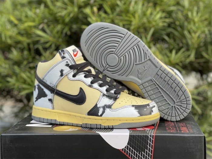 Authentic Nike Dunk High 1985 “Black Acid Wash”