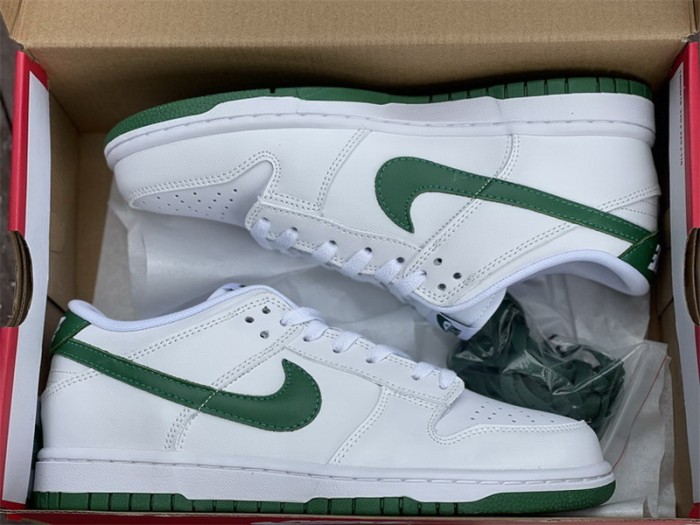 Authentic Nike Dunk Low White Green