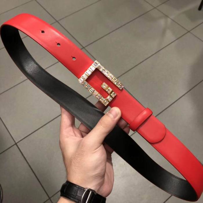 Super Perfect Quality G women Belts(100% Genuine Leather,steel Buckle)-443