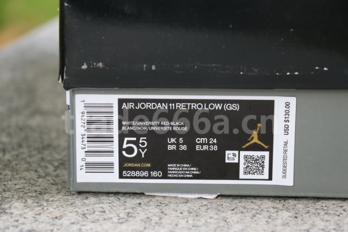 Authentic Air Jordan 11 Low “White Bred” Women Shoes