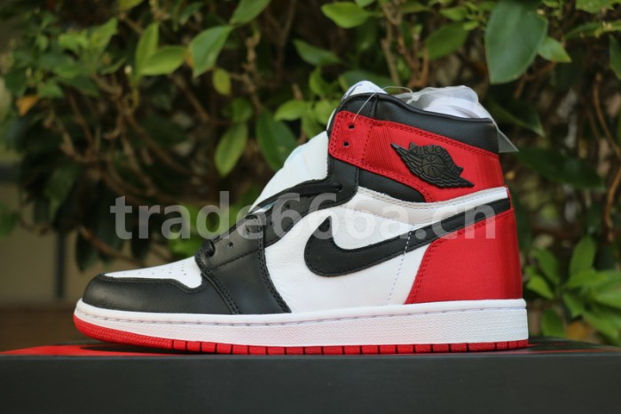 Authentic Air Jordan 1 Satin “Black Toe” GS